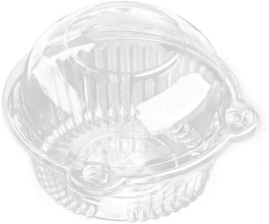 Cupcake Holders Individual,50 PC Cupcake Containers Disposable Clear Plastic Single Muffin Dome Holders Cases Individual Cupcake Boxes Bulk (white, 50 pcs)