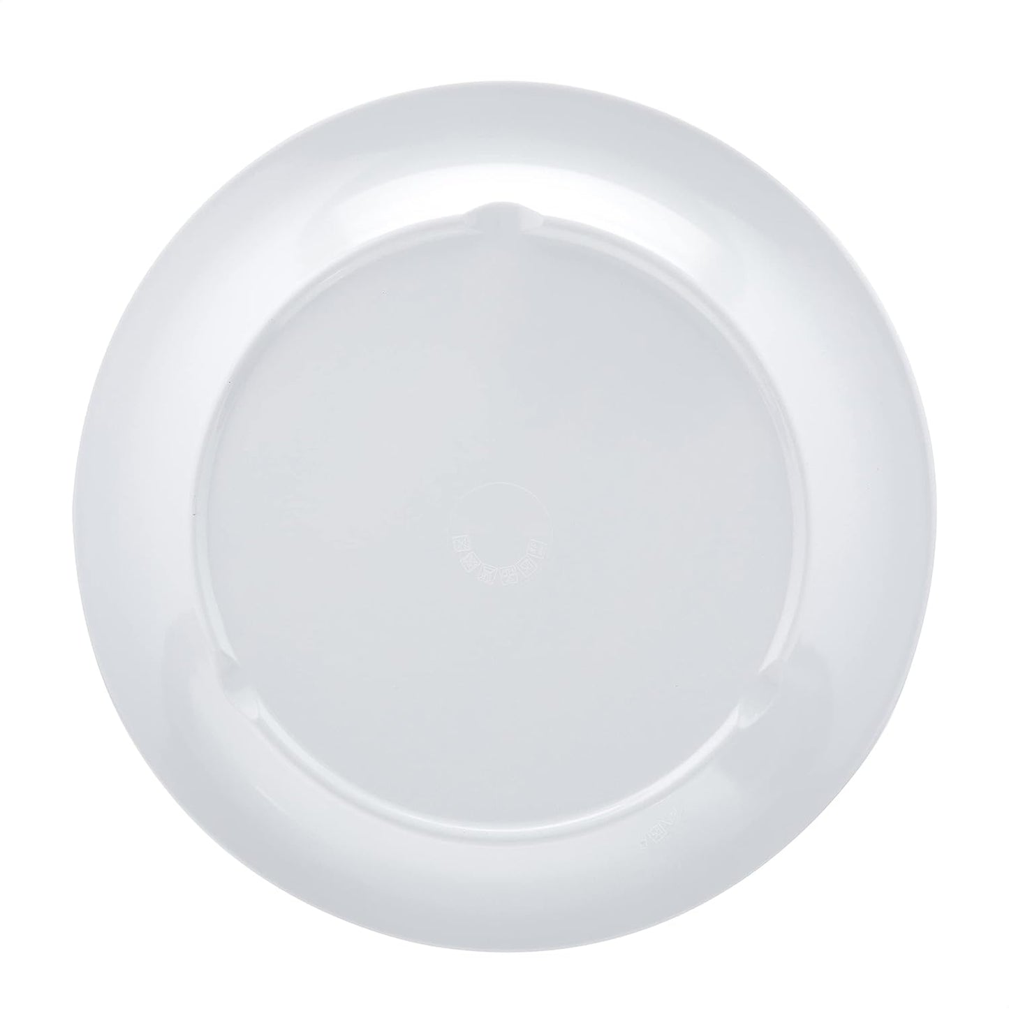 Amazon Basics Melamine Oval Platter Serving Tray, Dishwasher Safe, Narrow Rim, 13 in x 9.75 in, White, 6-Piece Set