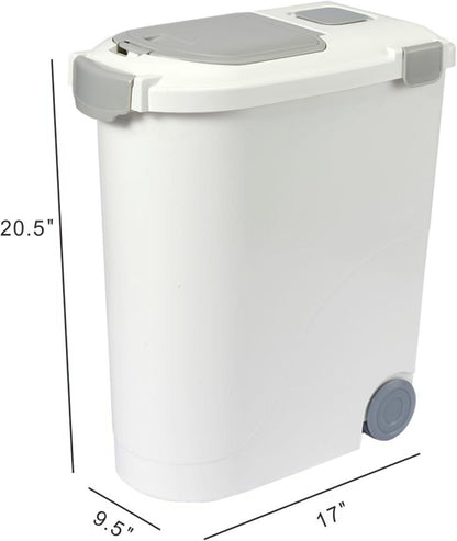 Ashfield & Harkness Airtight Pet Food Storage Container, up to 30 Lbs/ 36 Qt for Dog Cat Bird and Other Pet Food Storage, Easy Acces Including Scoup, Easy Access, Lightweight Keeps Pet Food Fresh