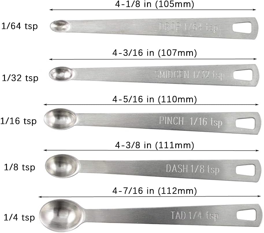 Mini Measuring Spoon Set, Small Teaspoon for Tiny Measurement