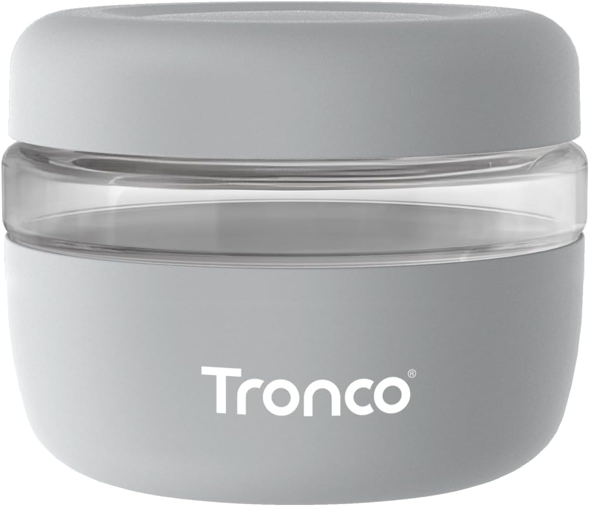 Tronco 24 oz Glass Food Storage Containers with Lids, Airtight, Leak & Spill Proof Glass Lunch Bowls for Meal Prep, Salad, Yogurt, Soup & Stew, Microwave & Dishwasher Safe, BPA-Free, Set of 1