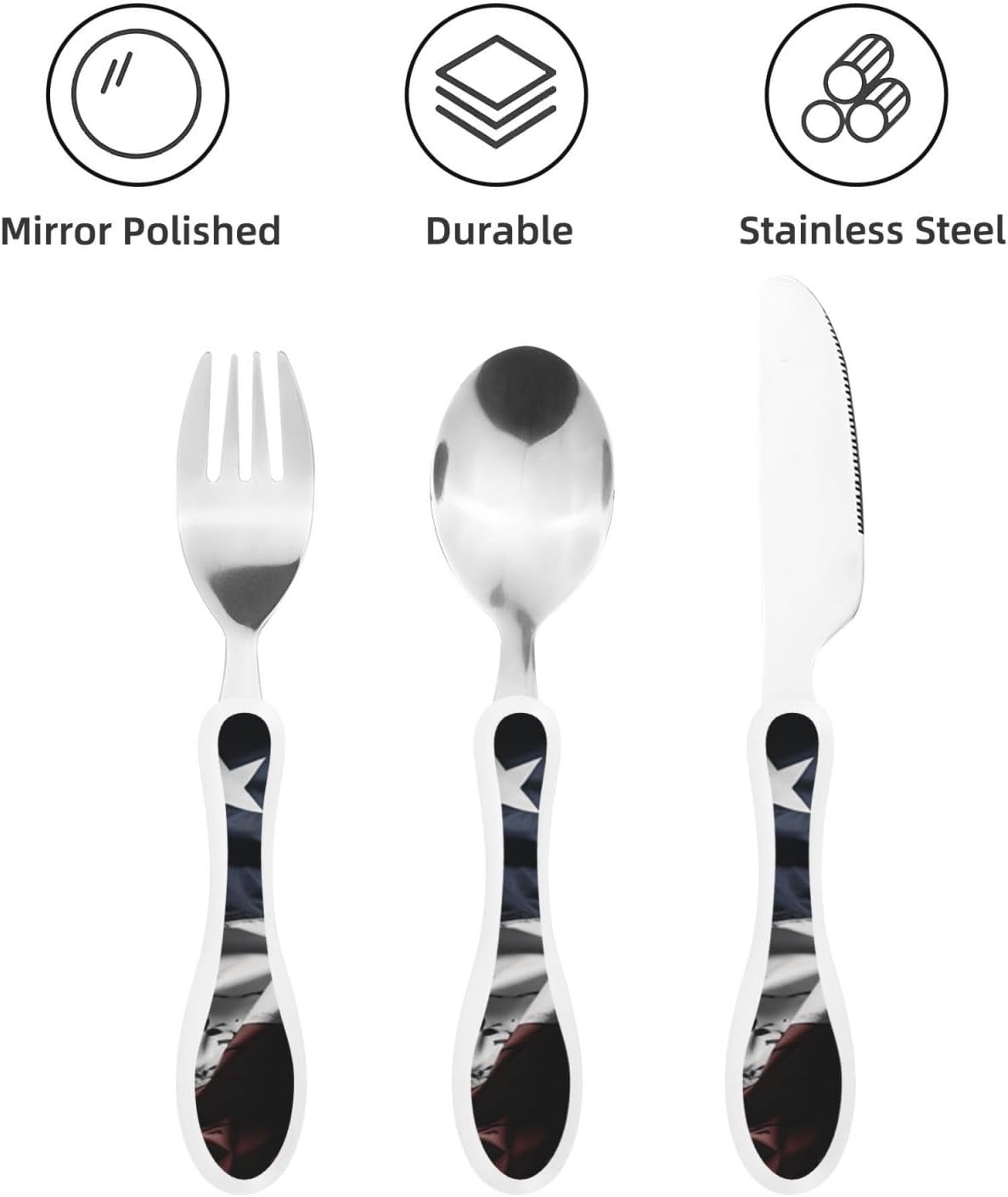 3-Piece Kids Silverware Set With Storage Case, Stainless Steel Reusable Children Safe Knife Spoon Fork Set Candy Children Flatware Set For Kids Lunch Box