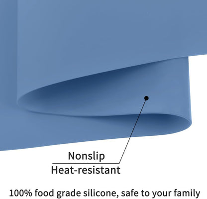 Extra Large Silicone Mats for Kitchen Counter, 27.6'' x 19.7'' Nonskid Silicone Placemats for Kids, Nonstick Purple Silicone Mat for Baking Crafts, Silicone Dab Mat Heat Resistant, 1Pack - Colors A