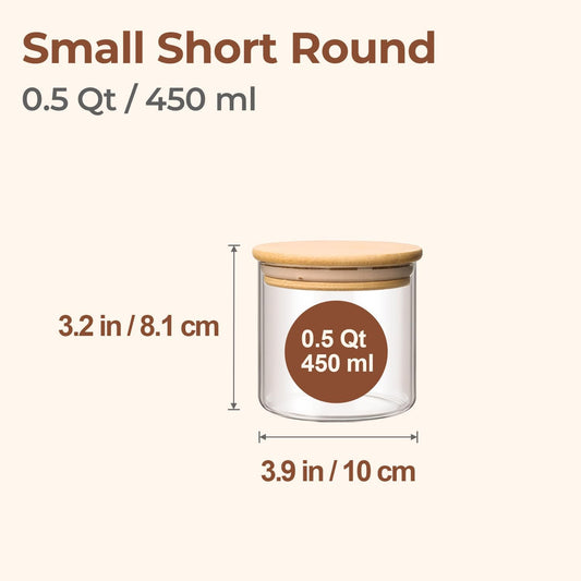 ComSaf 2Pcs Large Glass Storage Containers with Lids 4Qt, 1 Gallon Wide Mouth Flour Sugar Storage Containers, Large Capacity and Sealed for Rice, Cereal, Oat, Easy Clean and Scoop, Pantry Organization
