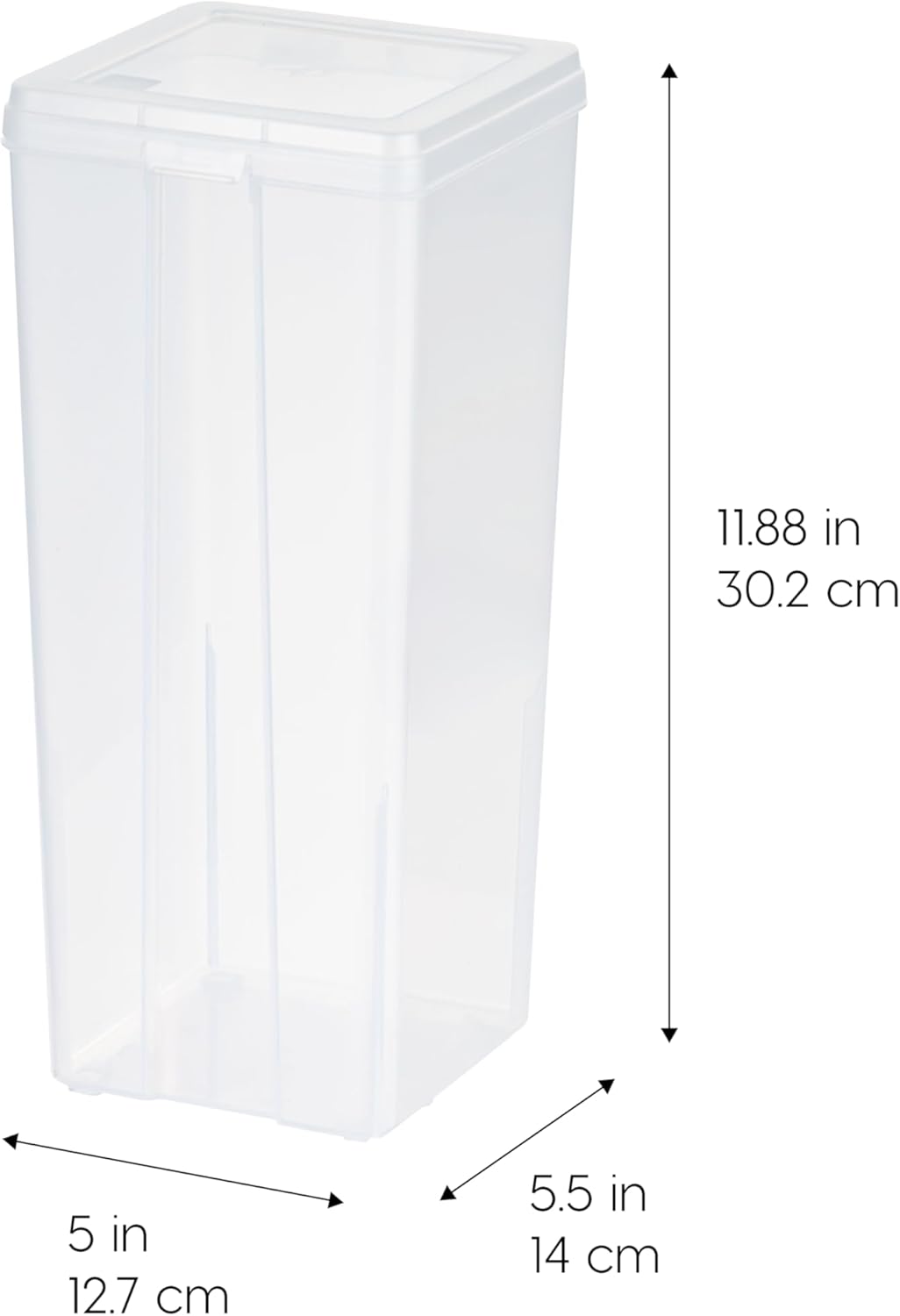 IRIS USA Vertical Storage Bins with Lids |Made in USA| Flip Top Containers for Organizing Pantry, Office, Craft, and Study Supplies - Small (10-Pack)