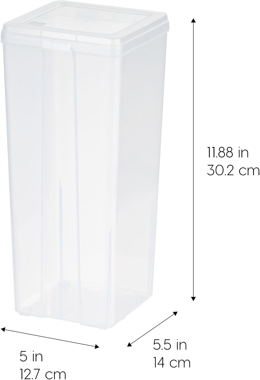 IRIS USA Vertical Storage Bins with Lids |Made in USA| Flip Top Containers for Organizing Pantry, Office, Craft, and Study Supplies - Small (10-Pack)