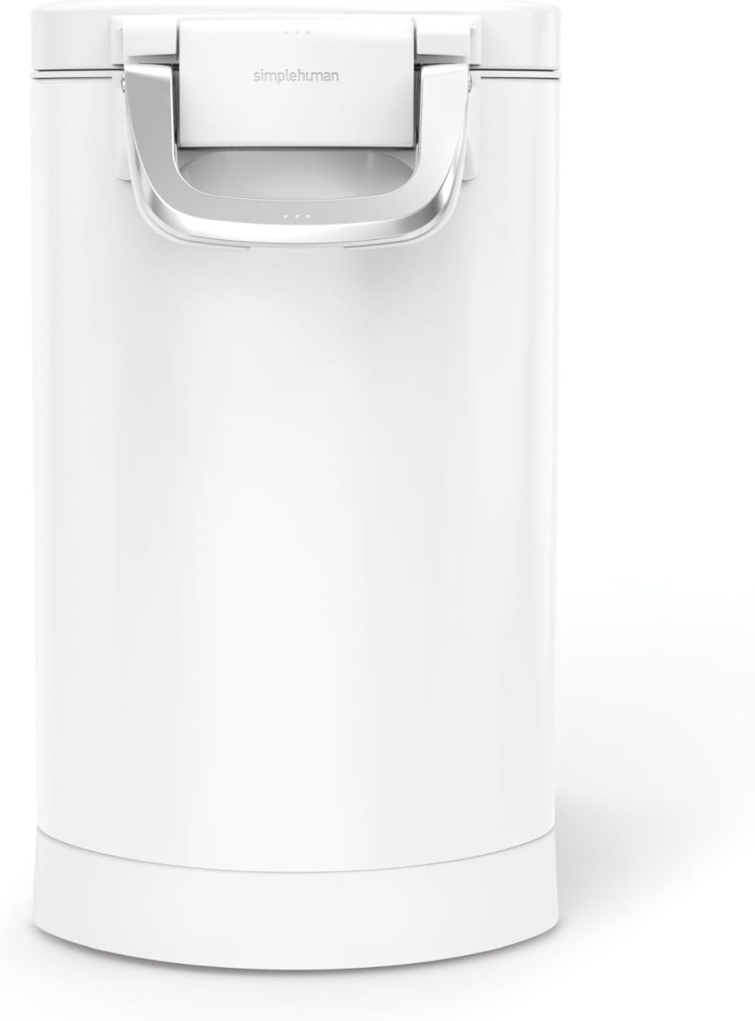 simplehuman 25 Liter, 27 lb / 12.2 kg Medium Pet Food Storage Container for Dog Food, Cat Food, and Bird Feed, Alloy Steel, Matte Black