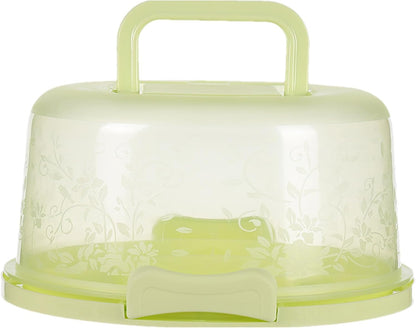 Cake Carrier, Cake Carrier With Lid And Handle, 10x8.6x4.9 Inches, Transparent Dome Reusable Airtight Box, Reusable, Portable, Microwaveable, Dishwasher Safe