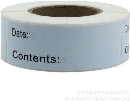 Food Storage Stickers | 1" x 3" Refrigerator Freezer Label | Removable Paper Label for Food Containers Food Date Stickers | Easy Clean Leaves No Residue