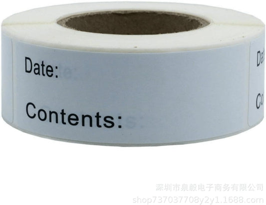 Food Storage Stickers | 1" x 3" Refrigerator Freezer Label | Removable Paper Label for Food Containers Food Date Stickers | Easy Clean Leaves No Residue