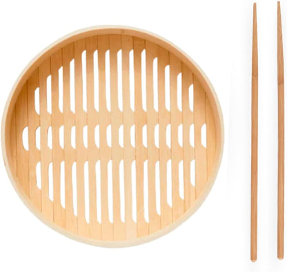 Our Place Spruce Steamer, Handwoven Bamboo Basket for Steaming & Cooking