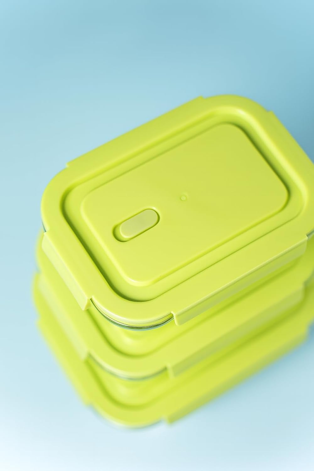 Glass Food Storage Container Set, 3 Piece, Rectangular with White Lids, 13.9oz/23.6oz/35.1oz Capacity, Stackable Meal Prep Containers