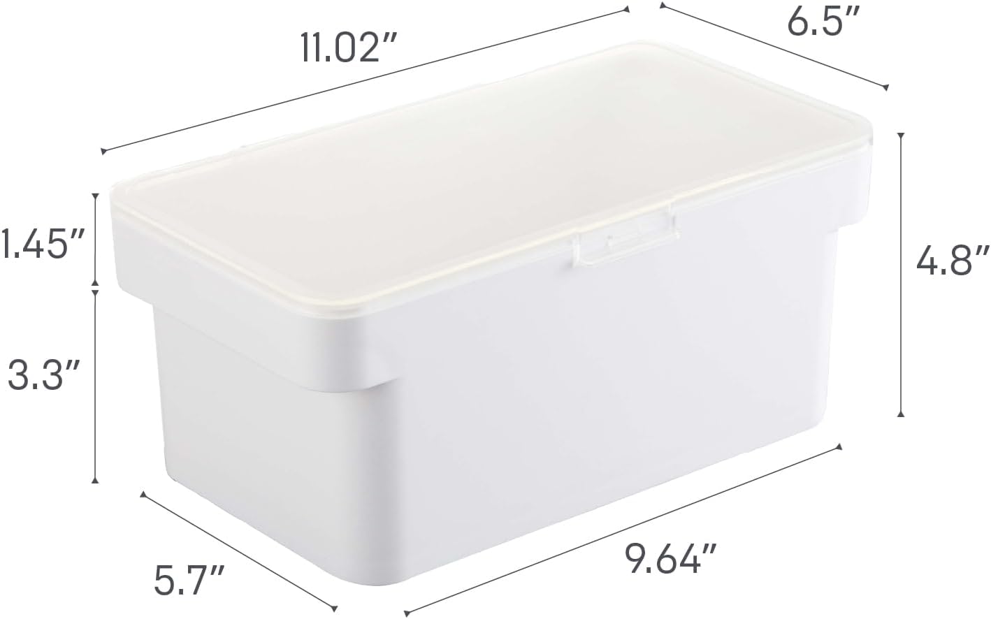 YAMAZAKI Home Tower Airtight Pet Food Storage Container - Cat And Dog Food Holder Bin With Transparent Lid And Handle - Extra Large - Polypropylene - 6.6 Gallons, 25 Liters