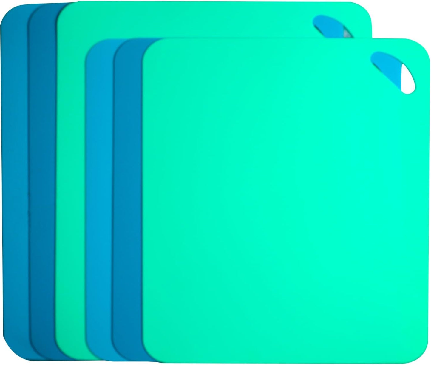 Plastic Flexible Cutting Mats for Kitchen, 3pcs Color Coded Chopping Board Set, Cutting Board Sheet for Kitchen Cooking, Dishwasher Safe （11.5x9"）