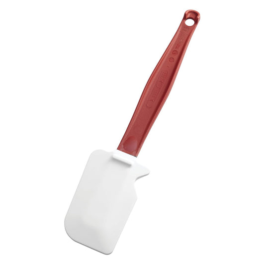 Rubbermaid Commercial Products High Heat Resistant Silicone Heavy Duty Spatula/Food Scraper 9.5-Inch 500°F Heat Resistant Red Handle for Baking/Cooking/Mixing Commercial Dishwasher Safe