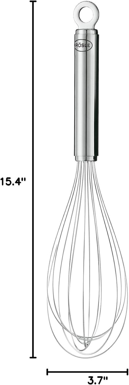 Rosle USA Kitchen Collection Stainless Steel Balloon Egg Whisk, 10.6", Stainless
