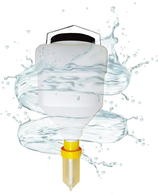 Large Capacity Condiment Dispenser for Restaurant and BBQ - Refillable Sauce Squeeze Bottle and Leak Proof Design for Mustard, Salad, Ketchup and More (round, 5.5 Liters)