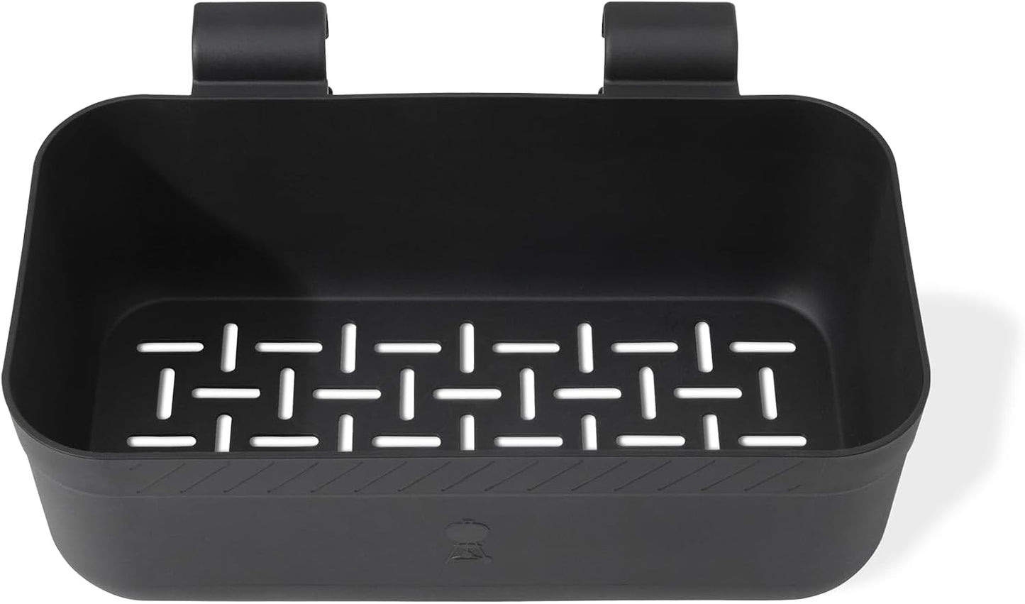 Weber Works Condiment Caddy – Rail‑Mounted Grill Organizer for BBQ Sauce Bottles, Seasoning Shakers & Outdoor Grilling Accessories – Snap‑On Storage for Weber Griddles & Grill Prep Systems