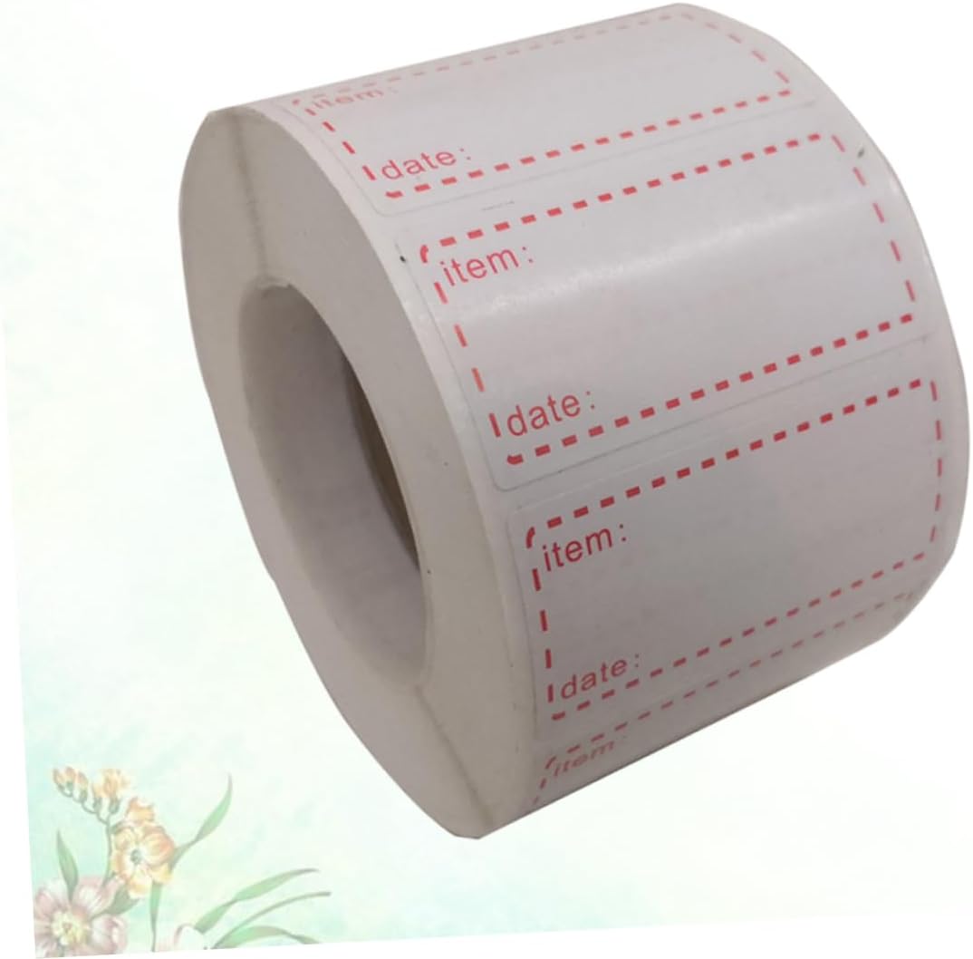 STOBOK 3rolls Eco-Friendly Kitchen Food Date Stickers Non-Toxic Labels for Containers Pantry Expiration Dates