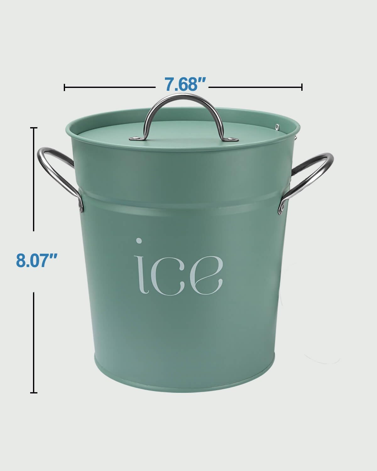 3Qt Black Galvanized Ice Bucket with Lid, Scoop & Handles - Ideal for Cocktails, Parties, BBQs, Wine & Champagne. Double-Layer Insulated Outer & Galvanized Inner Layer, Perfect for Home & Outdoor Use