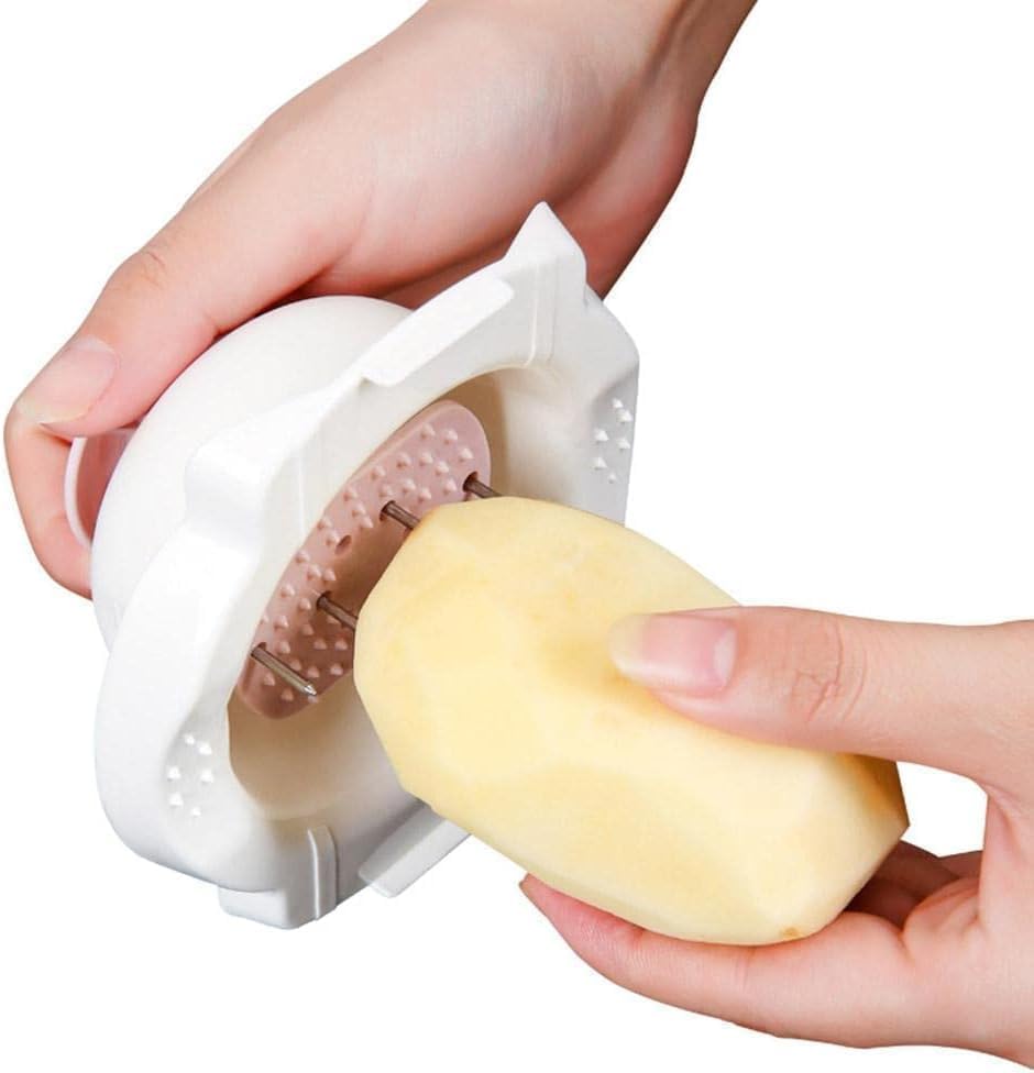 Blue Food Safety Holder for Mandolin Slicer or Grater,Finger Anti-Cut Protectors for Vegetable Grater, Food Slicer Cutter Finger Guard for Mandoline Cutting for Kitchen and Dining