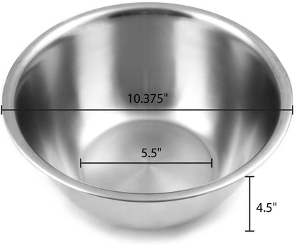 Fox Run Stainless Steel Small Mixing Bowl, 7.25 x 7.25 x 3.75 inches, Metallic