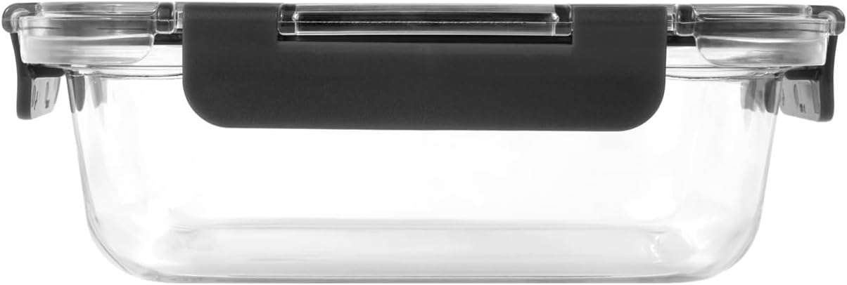 Zyliss Glass Food Storage Container 12.5oz, Shatter Resistant Borosilicate Glass, Airtight Leakproof Tritan Lid, BPA Free, Microwave, Freezer & Dishwasher Safe
