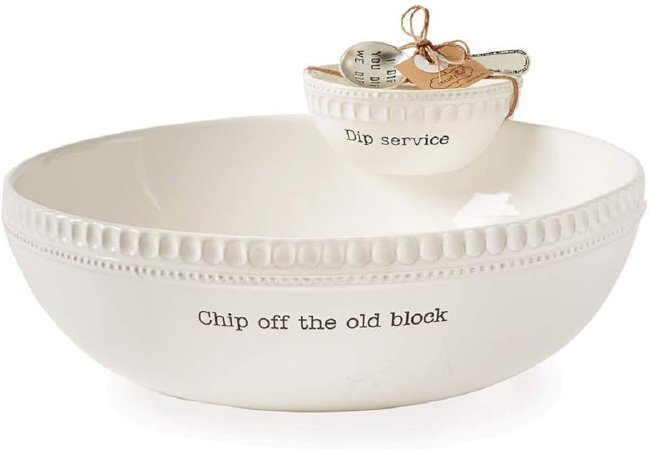 Mud Pie Chip Off the Old Block Stacked Chip and Dip Set