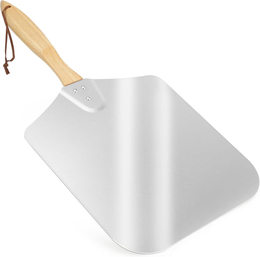 Skyflame 14-Inch x 16-Inch Aluminum Pizza Peel with Wooden Handle