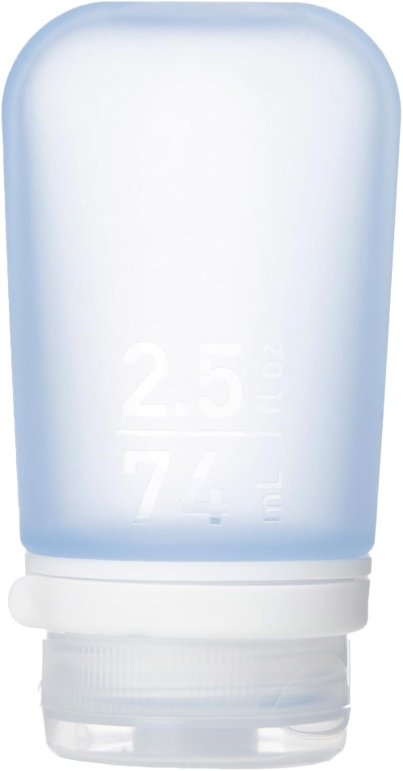 humangear GoToob+ (XL) | Refillable Silicone Travel Bottle | Locking Lid | Food-Safe Material | Blue, XL (6 fl.oz.; 177ml)