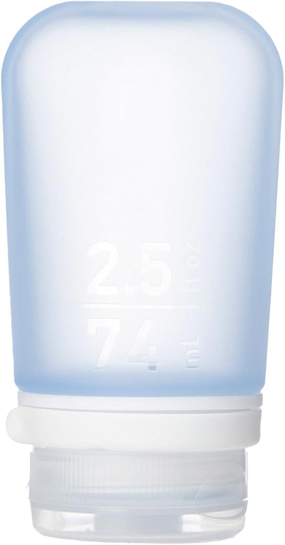 humangear GoToob+ (XL) | Refillable Silicone Travel Bottle | Locking Lid | Food-Safe Material | Blue, XL (6 fl.oz.; 177ml)