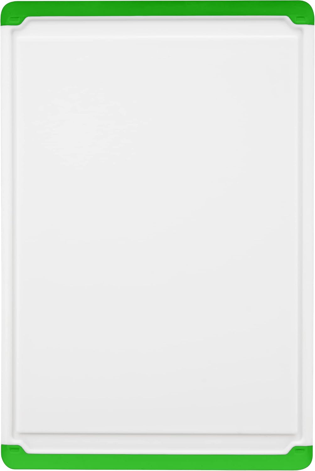 Plastic Cutting Board for Kitchen - Extra Large Cutting Board 18 Inch Reversible Chopping Board, Juice Groove, Non Slip Feet, Dishwasher Safe, BPA Free Large Cutting Board for Meat Vegetables Fruit