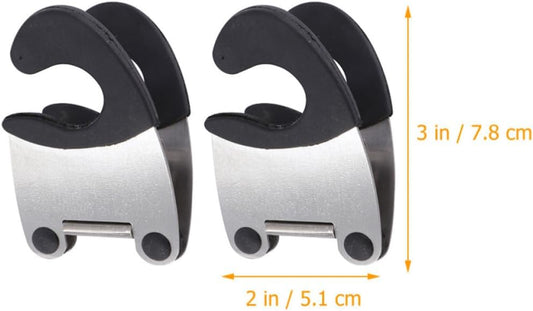 Stainless Steel Pot Side Clamp Spoon Holder 4pcs
