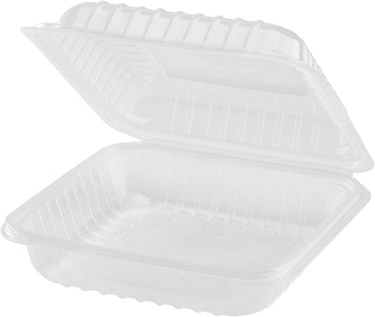 Karat FP-HC99PP-3CU 9"X 9" PP Hinged Containers 3 Compartment - (Case of 200)