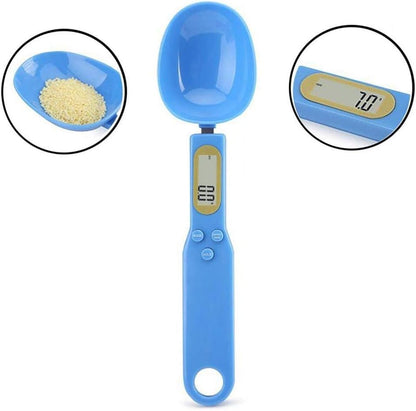 Food Scale Spoon, Digital Kitchen Scale High Precision Small Scale with Tare Function Weighing and Measuring Dry Liquid Ingredient Milk Tea Flour Medicine 1.1lb/500g(0.1g), C52 White