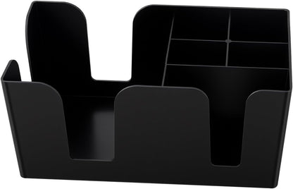 Commercial Cup and Lid Holder with Straw Organizer,Disposable Coffee Cup Condiment Dispenser for Countertop Org, Coffee Bar, Beverage Cup, Kitchen, Breakroom (11 Compartment Upright)