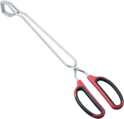 HINMAY Stainless Steel Scissor Tongs 11-Inch and 13-Inch Set, Set of 2