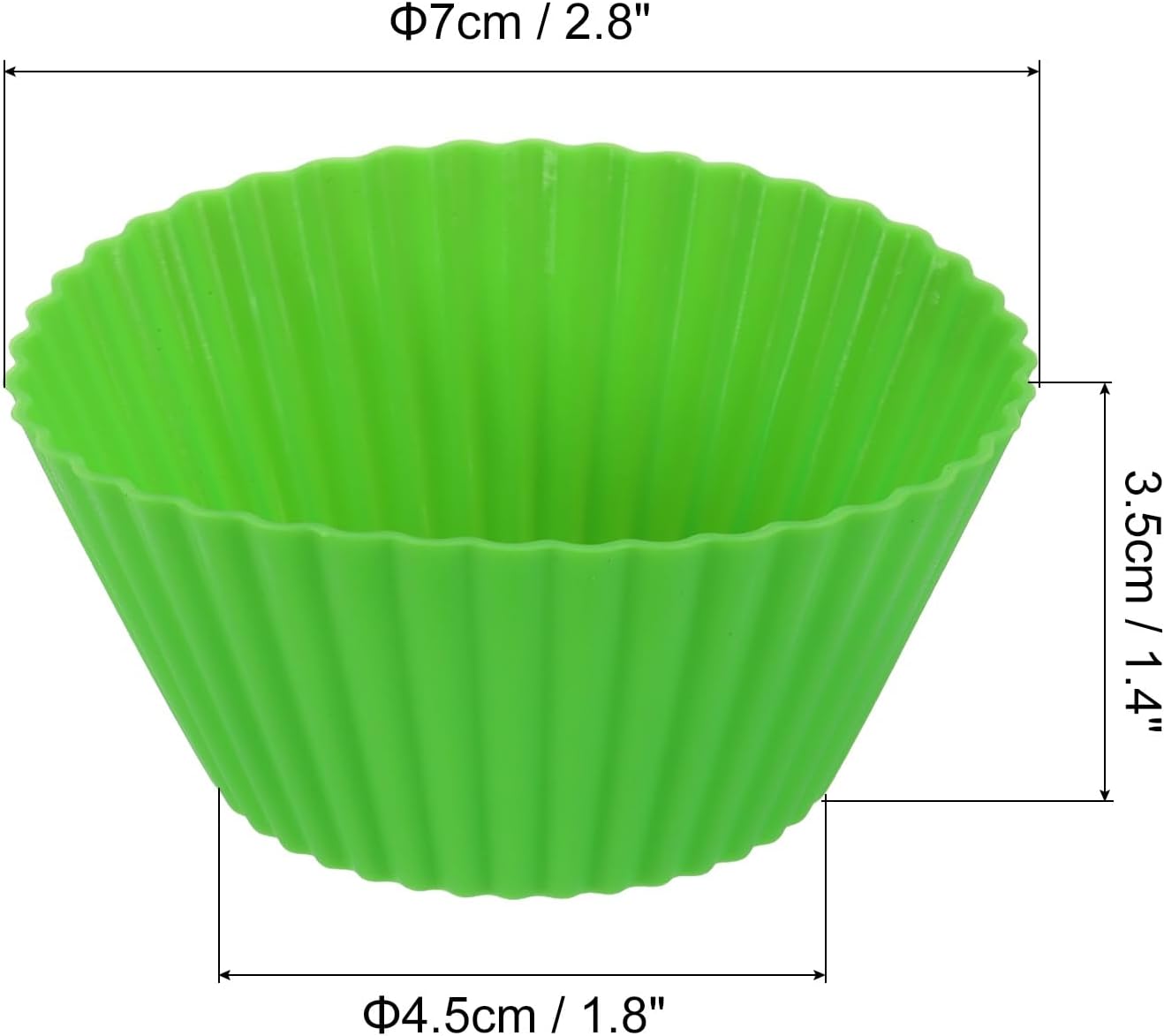 uxcell 18Pcs Silicone Cupcake Liners, Non-Stick Baking Cups, for Cooking Eggs, Baking Muffins and Make a Cake(Pink)