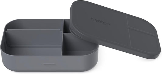 Bentgo® Modern Tray with Matte Lid - Reusable, BPA-Free, Meal Prep Containers for Adults with Removable Divider - 3 or 4 Compartments for Healthy Portioned Meals At Home & On the Go (Navy)