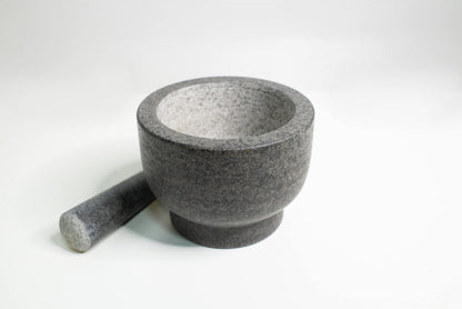 Cilio by Frieling Goliath Natural Granite Mortar and Pestle Set, Grinder for Spices and Seeds, 5 Inches Tall - Mortar Pestle Seed Grinder - Italian Mortar and Pestle