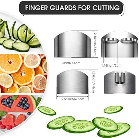 Patelai 6 Pcs Finger Guards for Cutting Stainless Steel Finger Protectors
