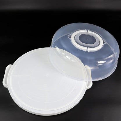 12inch Portable Pie Carrier with Lid and Cupcake Muffin Tart Cookie Keeper Food, for Wedding Party Baby Shower Party Christmas (Green)