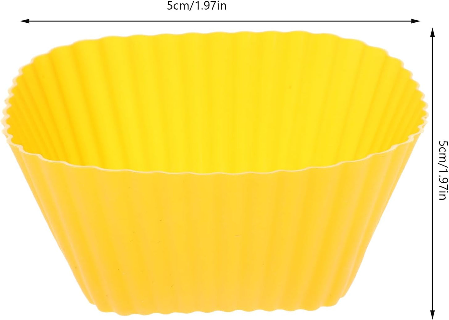 12PCS Silicone Baking Cups: Square Muffin Cupcake Liners Reusable Bakery Molds Supplies Lunch Box Dividers for Home Bakery Baking (Color)