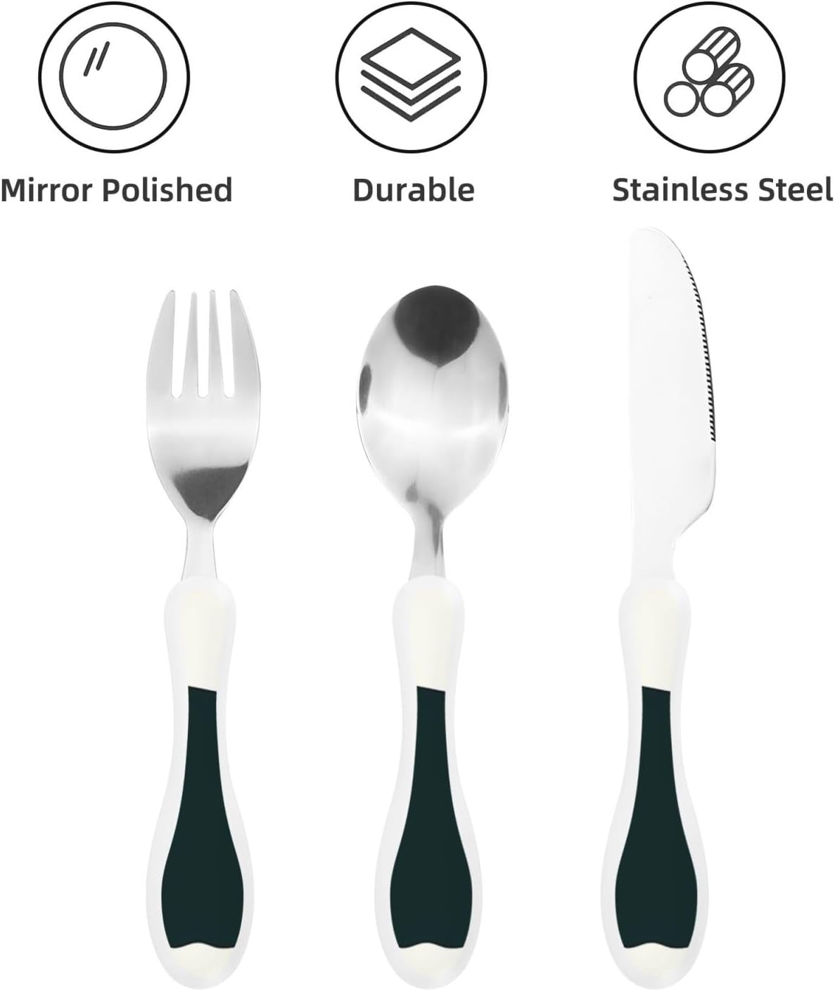 3-Piece Kids Silverware Set With Storage Case, Stainless Steel Reusable Children Safe Knife Spoon Fork Set Insects Love Children Flatware Set For Kids Lunch Box