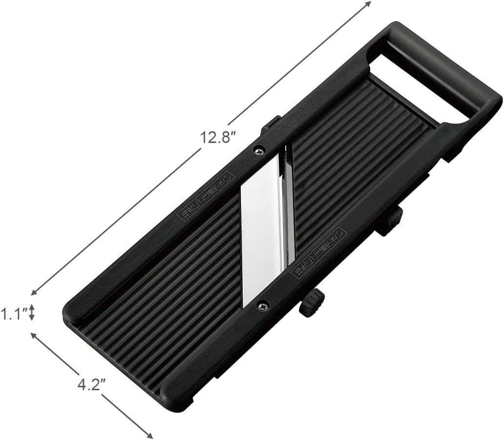 TIKUSAN SAMURAI Slicer Japanese Mandoline Vegetable Slicer Made in Japan Adjustable Slice Thickness Stainless Steel Blade (Wide)