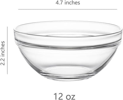 Sweejar Glass Mixing Bowls Set(set of 9),Nesting Bowls for Space Saving Storage,Great for Cooking,Baking,Prepping,Stackable Bowl Set…