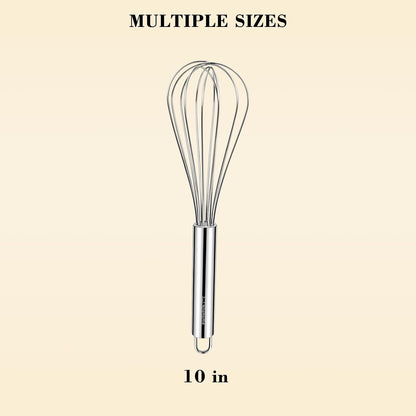 NileHome 3-Pack Stainless Steel Whisk Set, Kitchen Utensils for Cooking