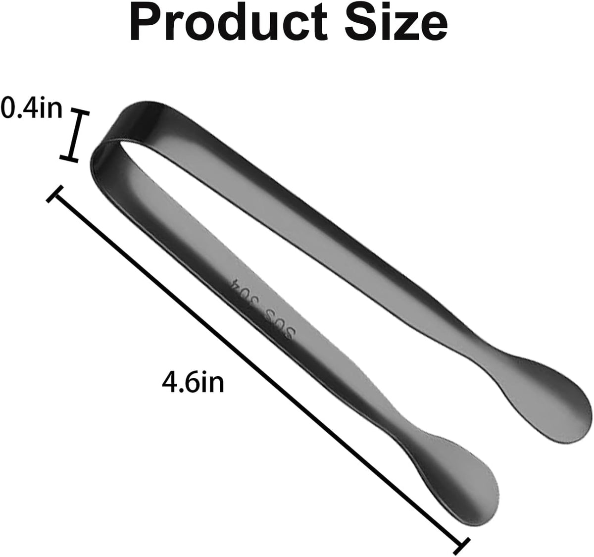 8 Pack Small Ice Tongs Mini Sugar Tongs Stainless Steel Sweet Tongs Appetizers Tongs for Sugar Cubes Ice Cubes Dessert Buffet Picnic, Golden