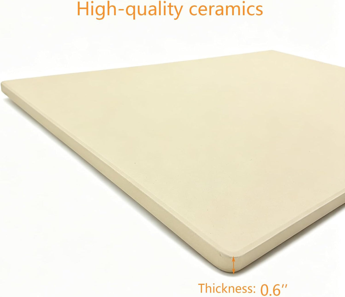 23.6" x 15.7" Heavy Duty Rectangular Extra Large Pizza Pan, Pizza Stone for Whirlpool, GE Oven and BBQ Grill Industrial Commercial Cordierite Baking Stone for Pizzas or Bread