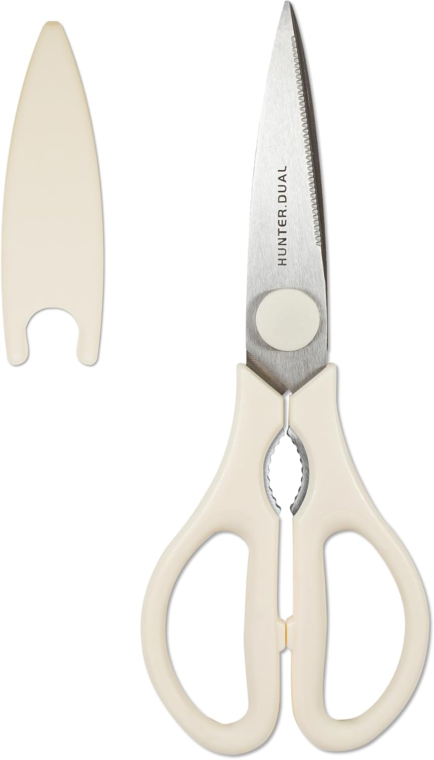 Kitchen Scissors for Food, HUNTER.DUAL Heavy Duty Come Apart Poultry Shears for Cooking, All Purpose for Cutting Chicken, Meat, Fish & Vegetables (Auqa, 8.35 Inch)